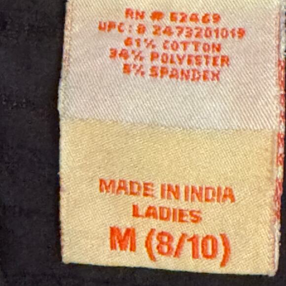 Vintage Faded Glory Size Medium Black Pearl Snap Short Sleeve Western Blouse - Picture 7 of 8